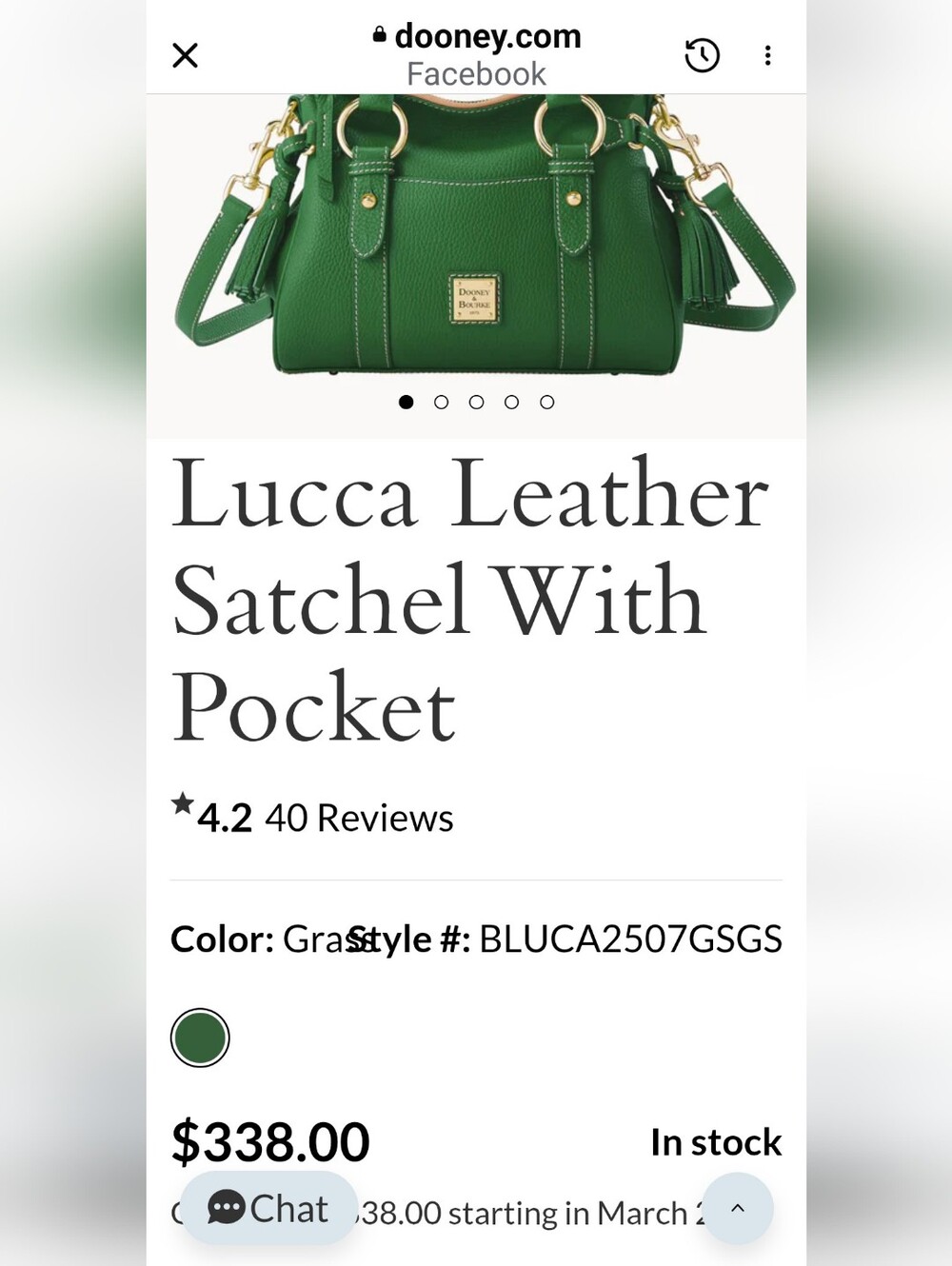 Dooney & Bourke Lucca Leather Satchel (V1750204) (Style #BLUCA2507GSGS) EUC - Picture 8 of 16